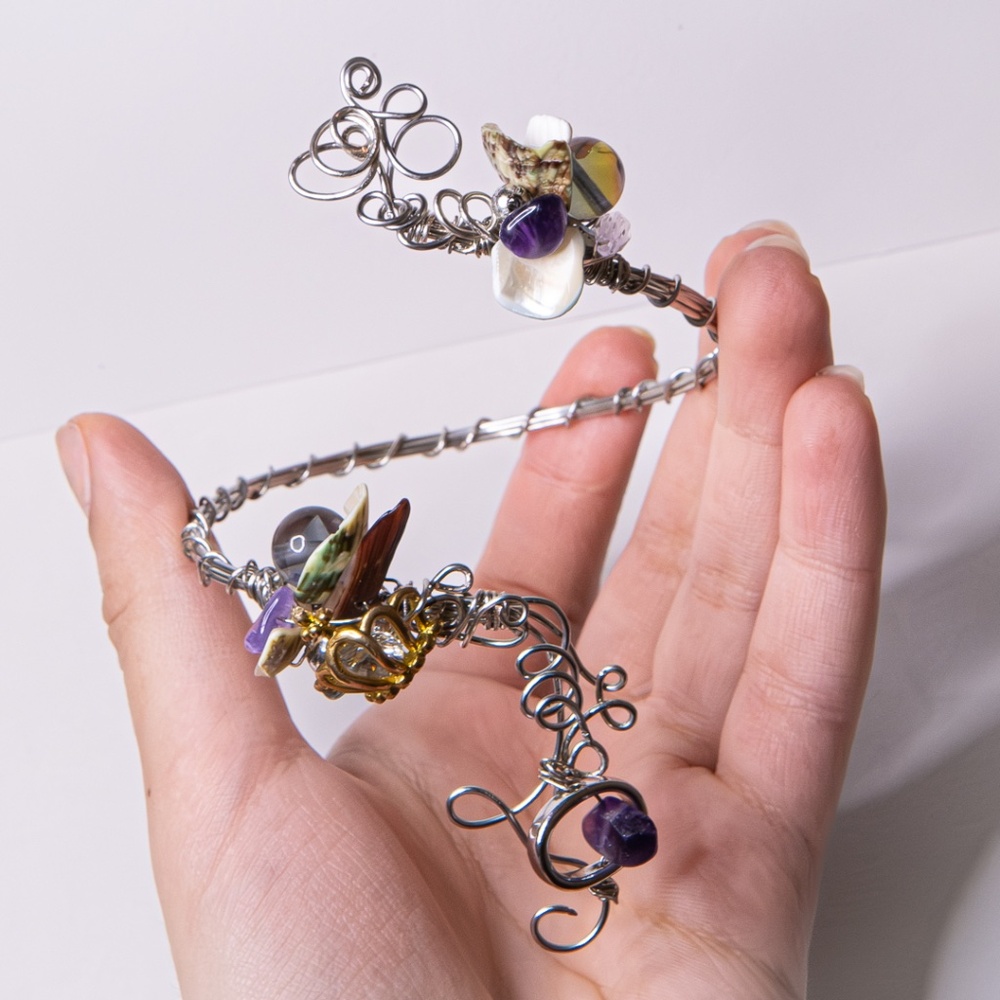 Handmade Upper Arm Cuff inspired by a shipwreck 🧜‍♀️🐚🫧 : Adjustable Armlet